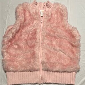 Gymboree Blush Faux Fur Vest size large 10/12
